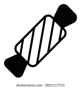 Black DNA double helix structure symbol icon on white background, science and biology concept