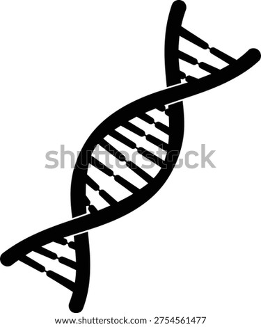 Black DNA double helix structure