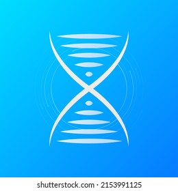 Black dna. Logo symbol. Icon for medical design