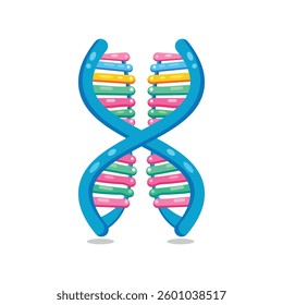 Black DNA Strand Vector - Modern Science Icon, Medical Research and Biotechnology Symbol .