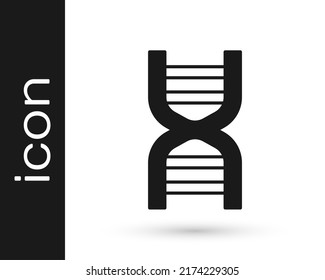 Black DNA symbol icon isolated on white background.  Vector