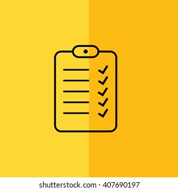 Black to do list sign vector illustration. Yellow background