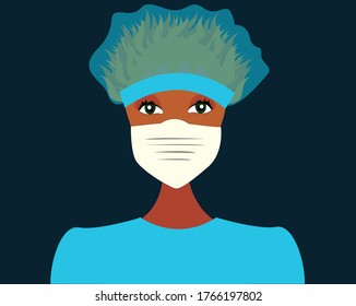 The Black Doctor  
fights against coronavirus. we will overcome covid19 with all doctors so let's clap them.