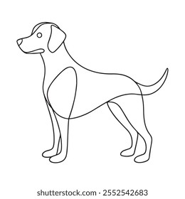 A black dog art line design