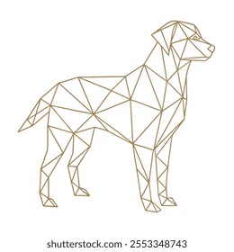 A black dog art line design