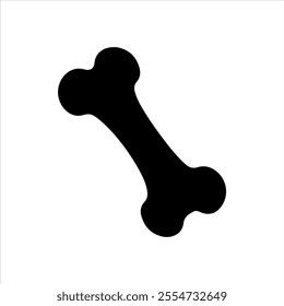 Black  Dog Bone silhouette vector illustration on white background