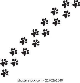 Black Dog Footprint On White Background Stock Vector (Royalty Free ...