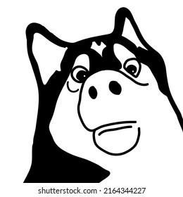 The black dog has a small white heart in the center of its head.