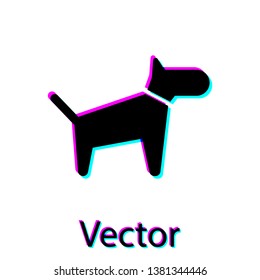 Black Dog icon isolated on white background. Vector Illustration