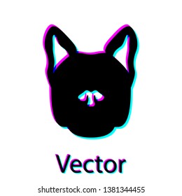 Black Dog icon isolated on white background. Vector Illustration