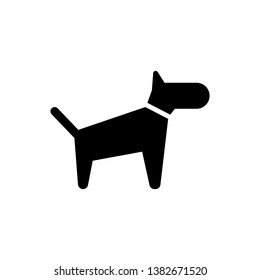 Black Dog icon isolated. Vector Illustration