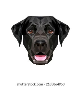 Black Dog Illustration for T-Shirt, Magazine, Book, Banner, and more. Dog Lowpoly Design