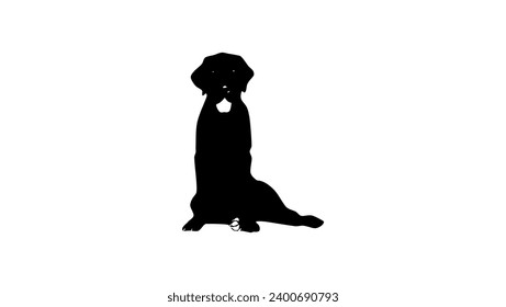  black dog, black isolated silhouette