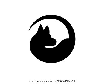 Black Dog Logo Design Illustration