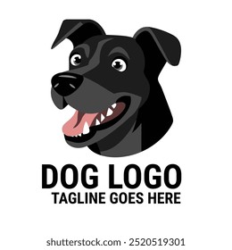 Black Dog Logo - Dog logo design - Dog logo illustration print ready eps file