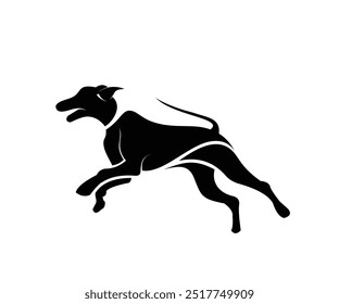 black dog logo design vector