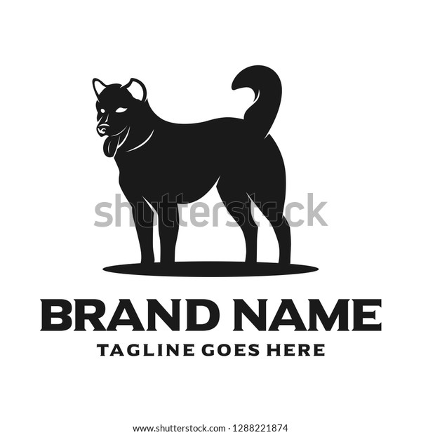 Black Dog Logo Design Your Company vector de stock (libre de regalías