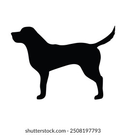 Perfil de perro negro ilustraciones de stock.