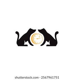 black dog silhouette on white background, dog logo, dog icon, pet vector, paws design animals, animals logo, cats symbol, doggy design, doggy vector, veterinary icons, animals vector for business.