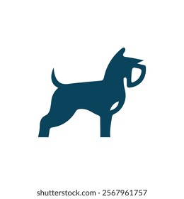 black dog silhouette on white background, dog logo, dog icon, pet vector, paws design animals, animals logo, cats symbol, doggy design, doggy vector, veterinary icons, animals vector for business.