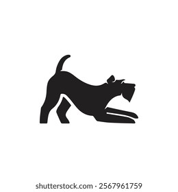 black dog silhouette on white background, dog logo, dog icon, pet vector, paws design animals, animals logo, cats symbol, doggy design, doggy vector, veterinary icons, animals vector for business.