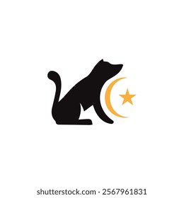 black dog silhouette on white background, dog logo, dog icon, pet vector, paws design animals, animals logo, cats symbol, doggy design, doggy vector, veterinary icons, animals vector for business.