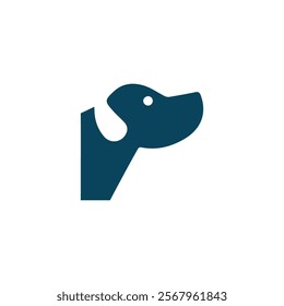 black dog silhouette on white background, dog logo, dog icon, pet vector, paws design animals, animals logo, cats symbol, doggy design, doggy vector, veterinary icons, animals vector for business.