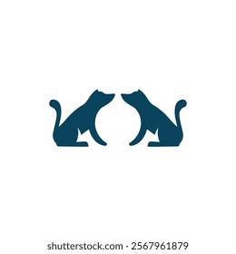 black dog silhouette on white background, dog logo, dog icon, pet vector, paws design animals, animals logo, cats symbol, doggy design, doggy vector, veterinary icons, animals vector for business.