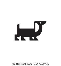 black dog silhouette on white background, dog logo, dog icon, pet vector, paws design animals, animals logo, cats symbol, doggy design, doggy vector, veterinary icons, animals vector for business.