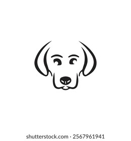 black dog silhouette on white background, dog logo, dog icon, pet vector, paws design animals, animals logo, cats symbol, doggy design, doggy vector, veterinary icons, animals vector for business.