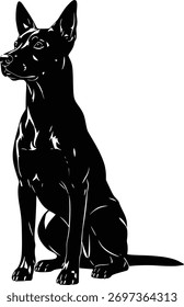Black Dog Silhouette: Professional Vector Illustration for Branding and Design
