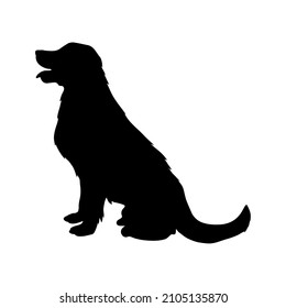 black dog silhouette style icon