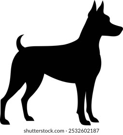 Black Dog Silhouette Vector Art