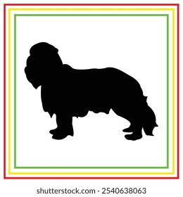 black dog silhouette vector design on white background