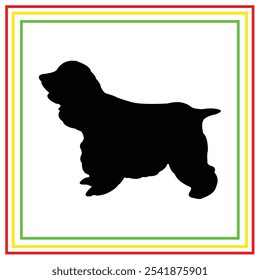 black dog silhouette vector design on white background