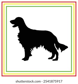 black dog silhouette vector design on white background