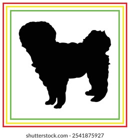 design de vetor de silhueta de cachorro preto sobre fundo branco