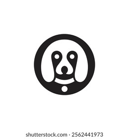 black dog silhouette, Vector silhouette of dog on white background, dog logo design vector, dog icon, pow icon vector, animals logo for any company and business. doggy symbol, doggy icon, doggy logo, 