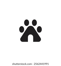 black dog silhouette, Vector silhouette of dog on white background, dog logo design vector, dog icon, pow icon vector, animals logo for any company and business. doggy symbol, doggy icon, doggy logo, 