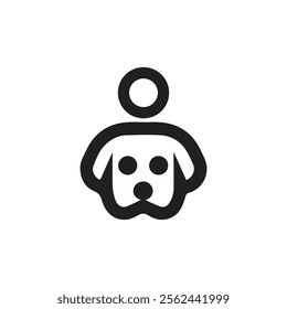 black dog silhouette, Vector silhouette of dog on white background, dog logo design vector, dog icon, pow icon vector, animals logo for any company and business. doggy symbol, doggy icon, doggy logo, 