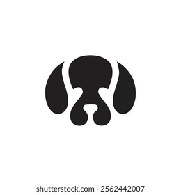 black dog silhouette, Vector silhouette of dog on white background, dog logo design vector, dog icon, pow icon vector, animals logo for any company and business. doggy symbol, doggy icon, doggy logo, 