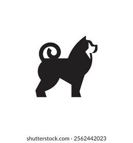 black dog silhouette, Vector silhouette of dog on white background, dog logo design vector, dog icon, pow icon vector, animals logo for any company and business. doggy symbol, doggy icon, doggy logo, 