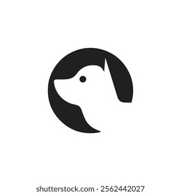 black dog silhouette, Vector silhouette of dog on white background, dog logo design vector, dog icon, pow icon vector, animals logo for any company and business. doggy symbol, doggy icon, doggy logo, 