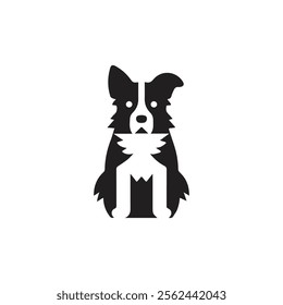 black dog silhouette, Vector silhouette of dog on white background, dog logo design vector, dog icon, pow icon vector, animals logo for any company and business. doggy symbol, doggy icon, doggy logo, 