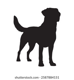 Black Dog Silhouette Vector - Perfect for Graphic Design
