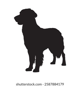 Black Dog Silhouette - Versatile Dog Illustration for Designers

