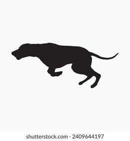 Black Dog sill silhouette vector on white background