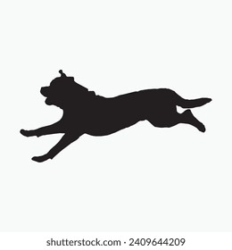 Black Dog sill silhouette vector on white background