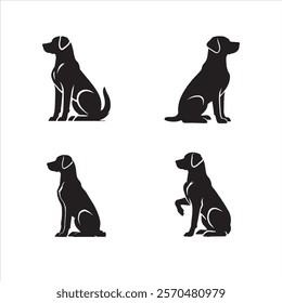 black dog vector and illustration