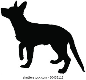 Black dog vector illustration